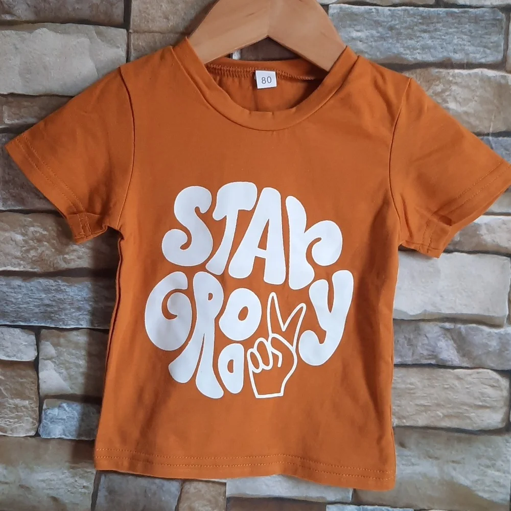 Baby Girl Outfit Boho Beach Stay Groovy Set Size 12 Months